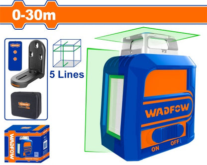 WADFOW Niveau Laser 30m 5 Lignes Autonivelant - Haute Précision 360° WLE2M05