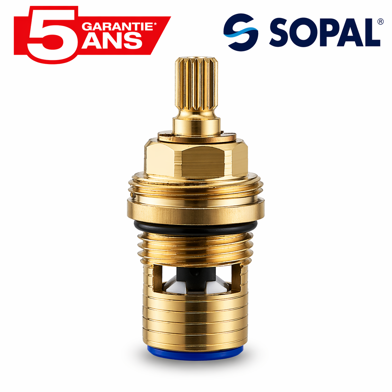 Tête céramique pour robinet SOPAL 0928A01 rotation 1/4 tour droite anti-corrosion | SQES Tunisie
