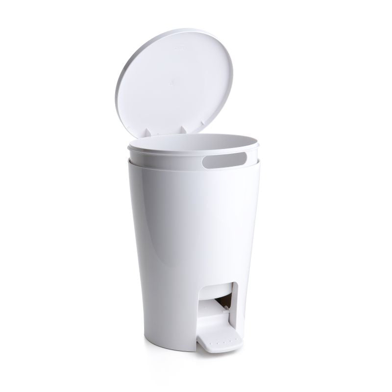 POUBELLE A PEDAL DIABOLO BLANC - 5L Salle de Bain avec Pédale
