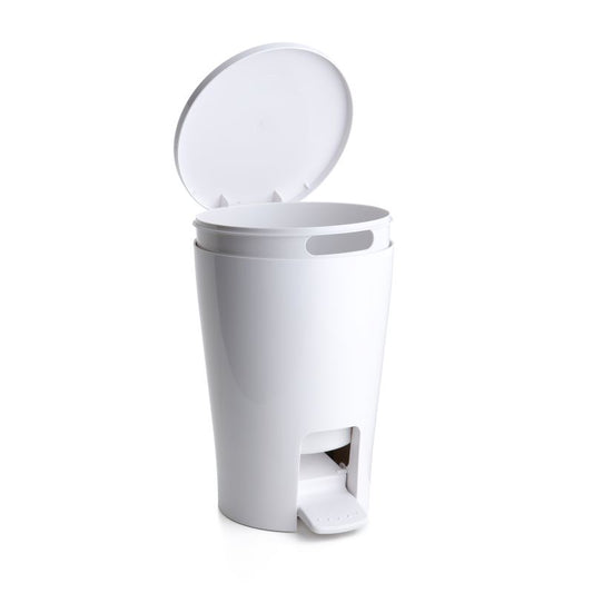 POUBELLE A PEDAL DIABOLO BLANC - 5L Salle de Bain avec Pédale