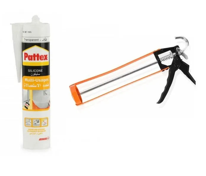 Silicone universel Transparent avec Pistolet ACEM - 280 ml - SQES