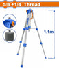 Trépied Aluminium WADFOW WLE9301 — 0.45-1.1m Filetage 5/8" 1/4" Support Niveau Laser Chantier Mesure | SQES Tunisie
