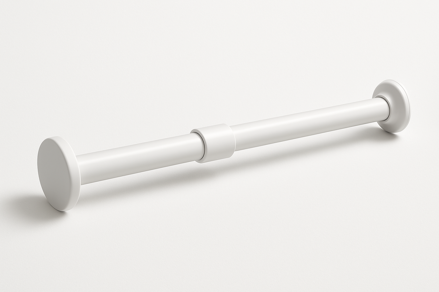 Tringle de douche extensible blanche sans perçage