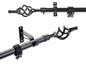 Tringle Extensible pour Rideau en Acier – Ø25 mm - Noir - SQES