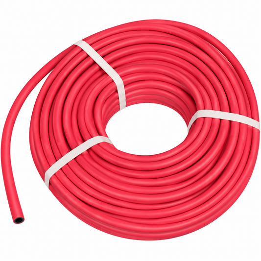 Tuyau pour acétylène rouge 9/16 en rouleau complet de 50 mètres.
