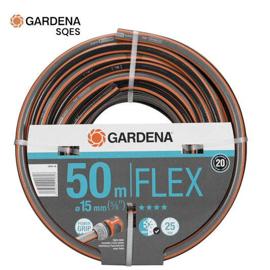Tuyau d'Arrosage Comfort Flex 15 mm (5/8") 50m GARDENA Réf. 18049-26 — Flexibilité Maximale, Résistant UV & Gel, Grands Jardins Tunisie | SQES
