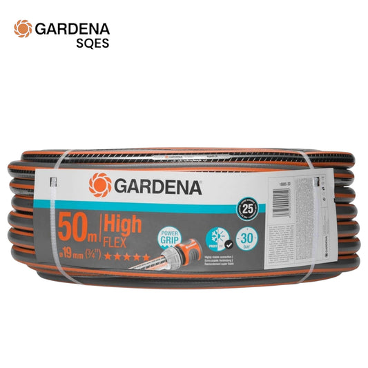 Tuyau d'Arrosage Comfort HighFlex 19 mm (3/4") 50m GARDENA Réf. 18085-20 — Anti-Torsion, Pression 25 Bar, Professionnel, Très Grands Jardins | SQES Tunisie
