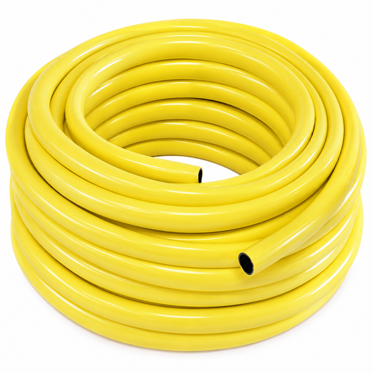Tuyau d’arrosage jaune 15/19 en rouleau complet de 25 mètres.
