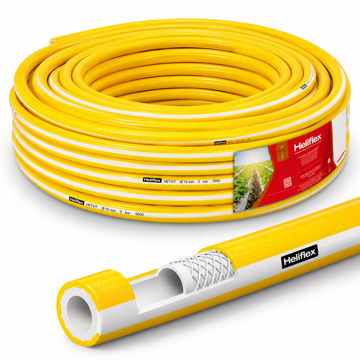 Tuyau de pulvérisation dimension 8 vendu uniquement en rouleau complet de 50 m. Données techniques fabricant à vérifier.