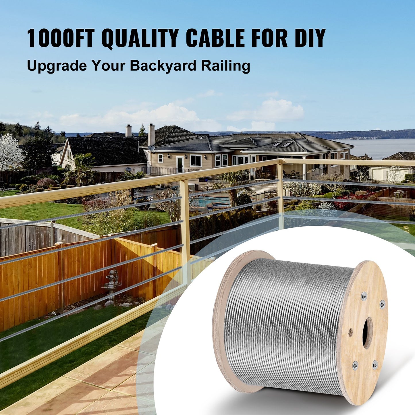 Cable Métallique en Acier Inoxydable –  Rouleau 300 mm