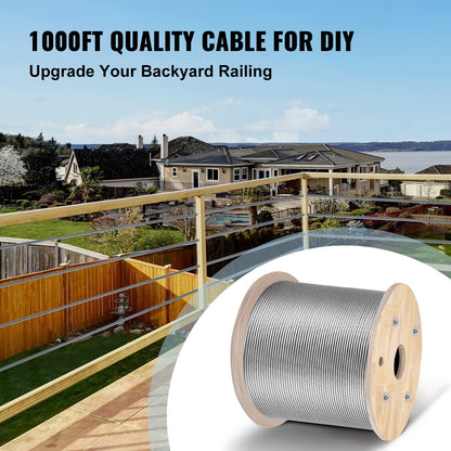 Cable Métallique en Acier Inoxydable –  Rouleau 300 mm