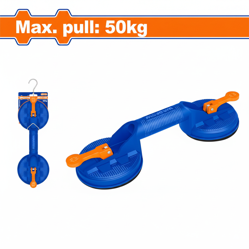 Ventouse Double 50kg – Poignée ABS Ø115mm