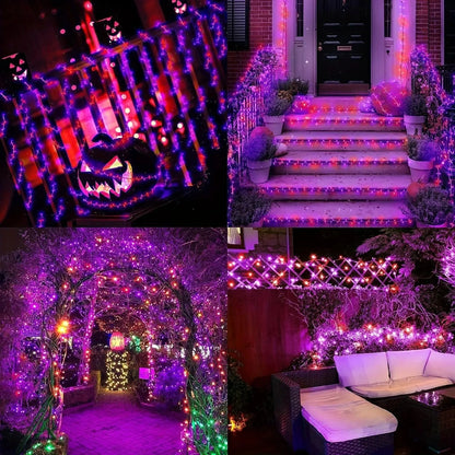 Guirlande lumineuse décoratif - Kit 100 LED Violet - 10M Mauve - SQES