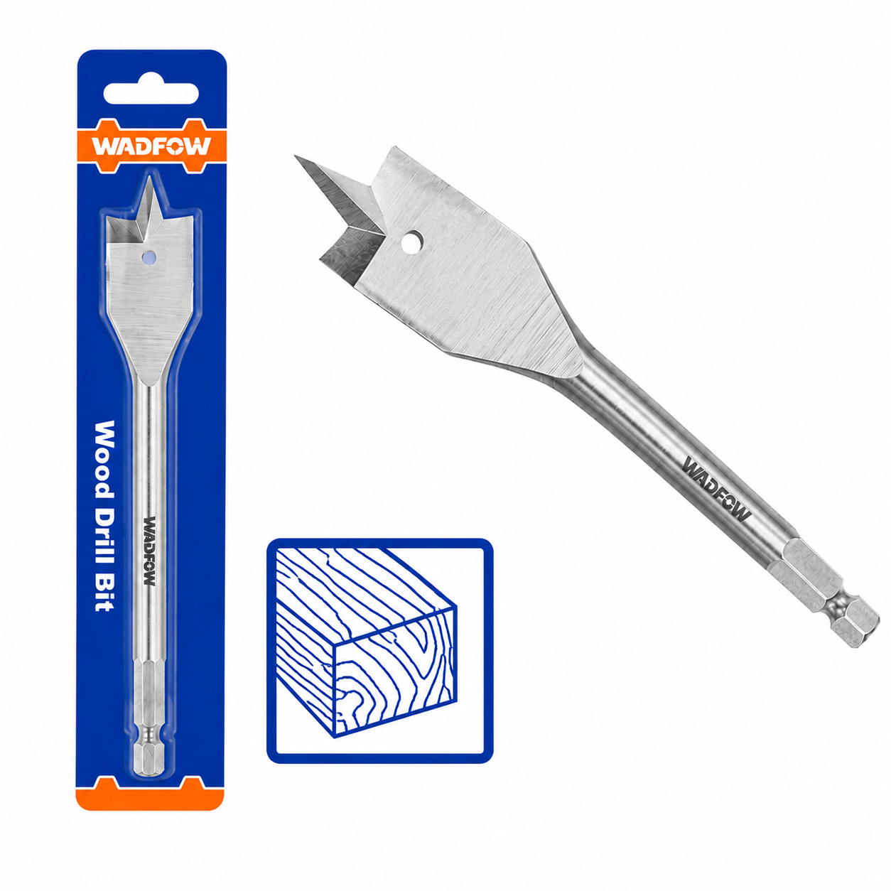 Mèche Bois Plate WADFOW 10 à 35mm — Spade Bit Perçage Rapide Bois Massif Contreplaqué Menuiserie | SQES Tunisie
