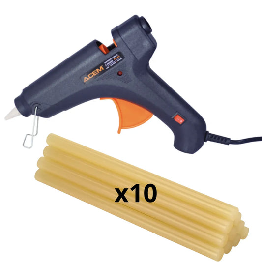 Pistolet à colle chaude - Avec 10 battons - 100 W - SQES