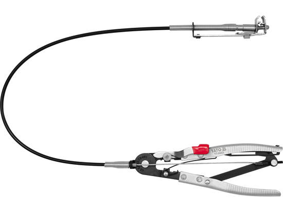 Pince collier de tuyau YATO YT-0653 210mm, câble flexible 613mm en CrMo 4140 pour mécanique auto
