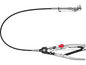 Pince collier de tuyau YATO YT-0653 210mm, câble flexible 613mm en CrMo 4140 pour mécanique auto
