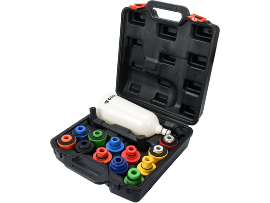 Kit entonnoir vidange huile YATO YT-06919, 2L avec 12 adaptateurs universels, bras articulé auto
