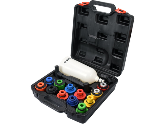 Kit entonnoir vidange huile YATO YT-06919, 2L avec 12 adaptateurs universels, bras articulé auto
