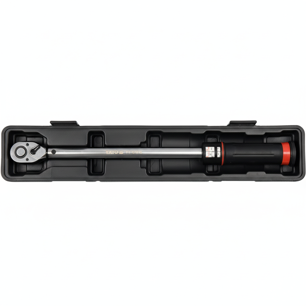 Clé dynamométrique YATO YT-07605 1/2", 20-220Nm, 42Cr-Mo 72 dents, avec certificat d'étalonnage
