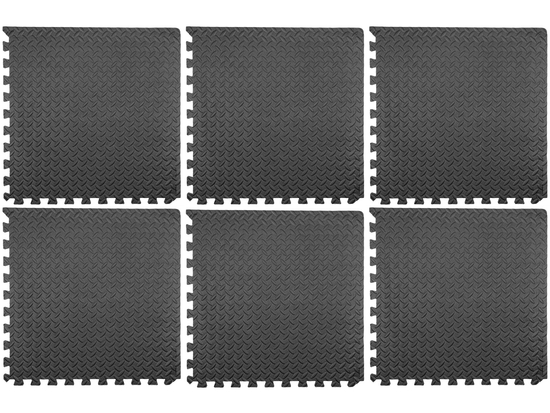 Kit 6 dalles tapis protecteur YATO YT-08780, mousse EVA 60x60cm 12mm, protection sol atelier fitness
