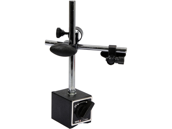 Socle magnétique YATO YT-72460 70kg, 235mm, verrouillage central pour capteur cadran de précision
