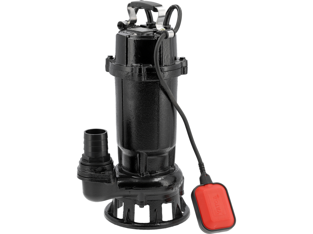 Pompe vide-cave submersible fonte YATO YT-85350, 750W broyeur 3 étapes, 16000L/h eaux usées IPX8
